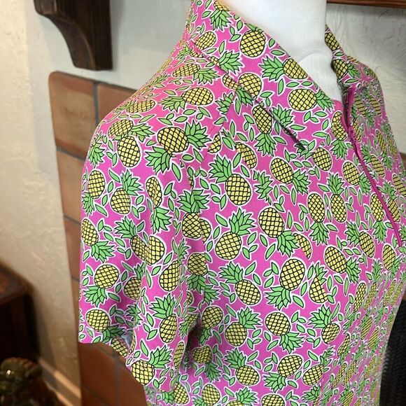 IBKUL Pink Pineapple Collared Dress, size S - Picture 5 of 8